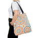 Orange and Blue Mandala Tote Bag