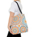 Orange and Blue Mandala Tote Bag