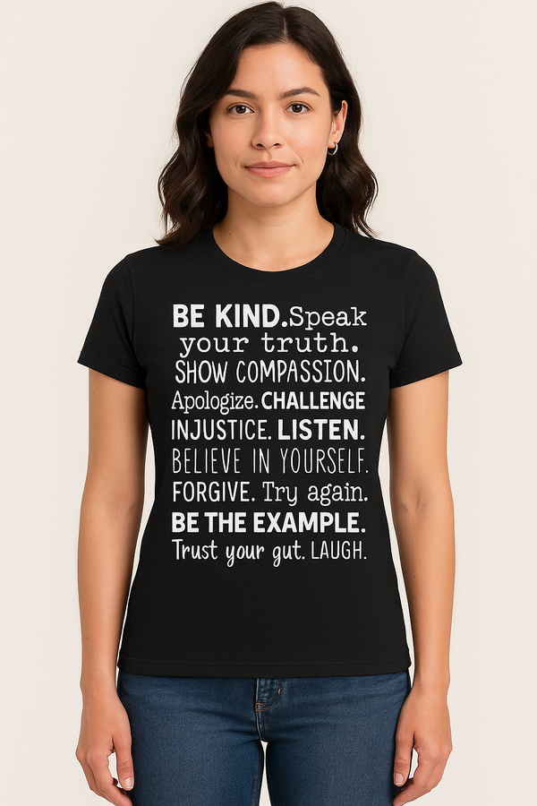 Women's Motivational Words to Live By T-shirt