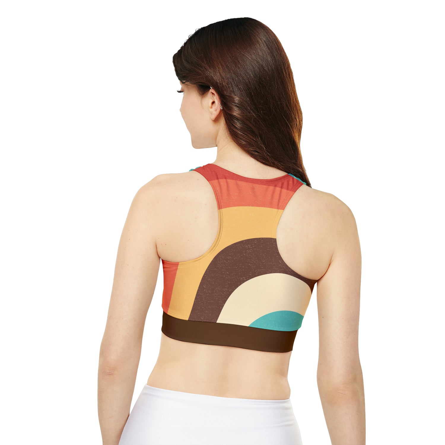 Hippie Sunset Fully Lined, Padded Sports Bra