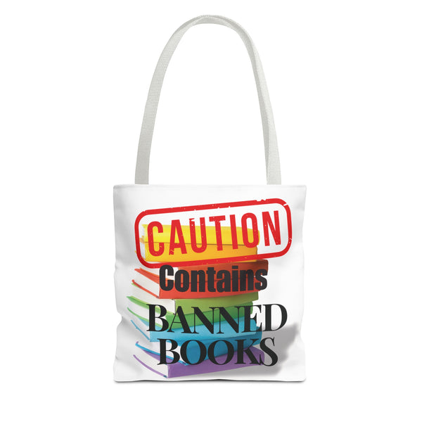 Caution! Contains Banned Books Tote Bag