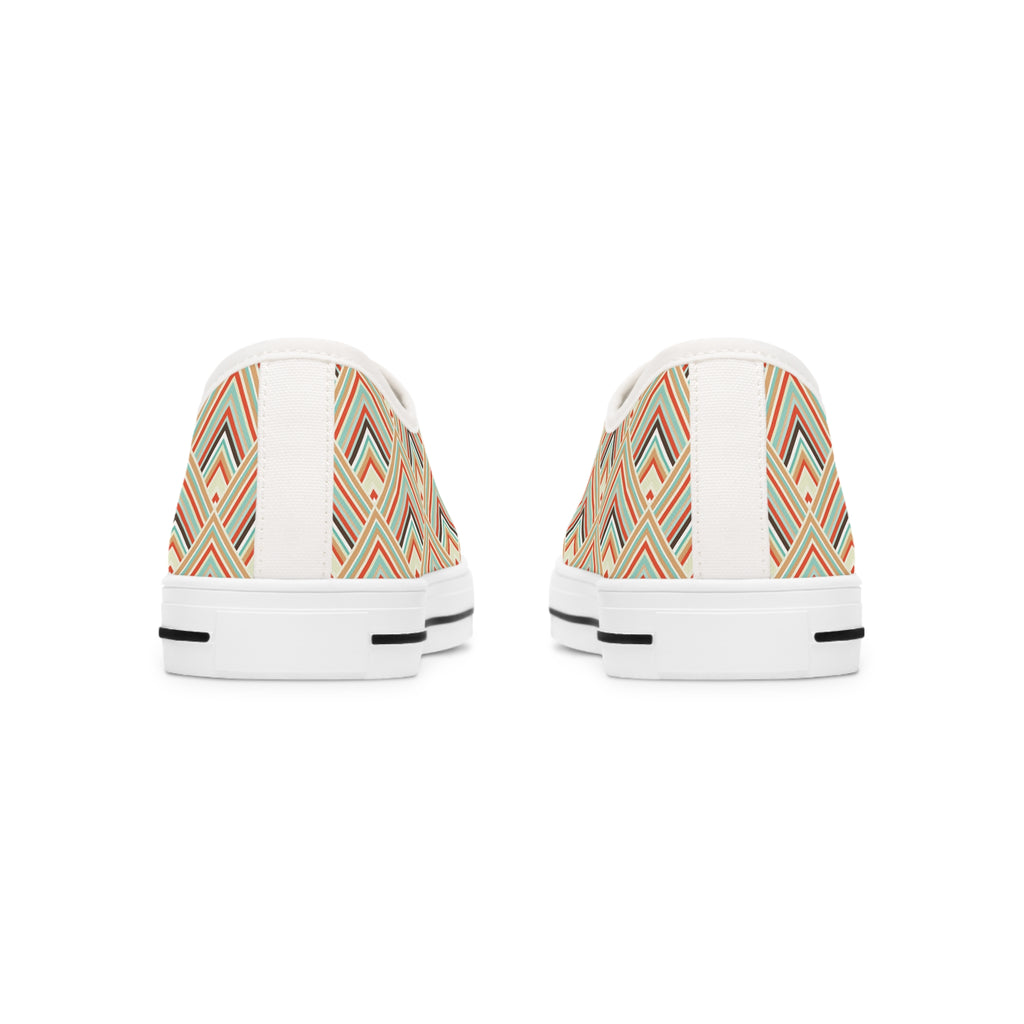 Triangles of Color Women's Low Top Sneakers Shoes