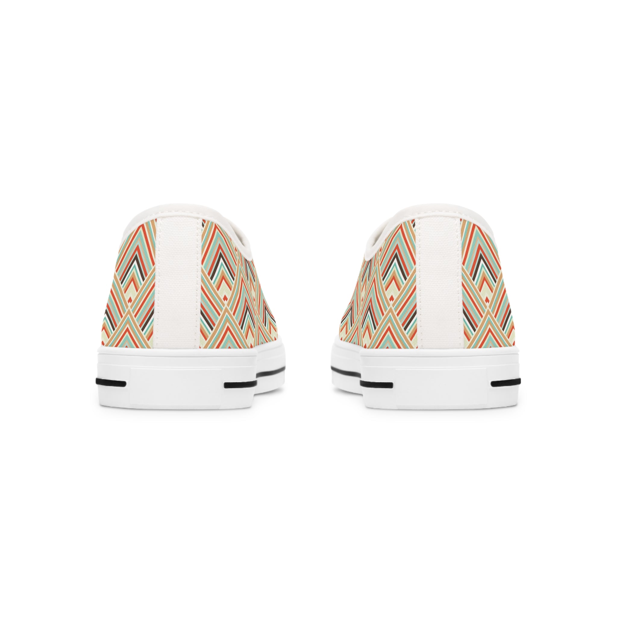 Triangles of Color Women's Low Top Sneakers Shoes
