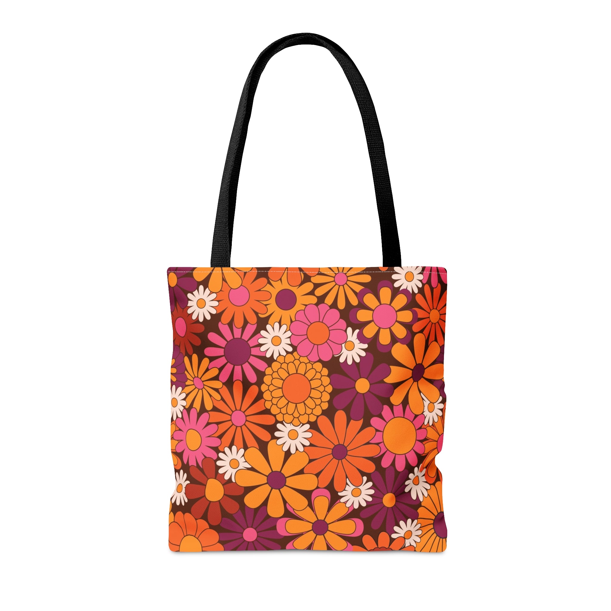 70s Hippie Flower Tote Bag