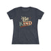 Be Kind Patriotic Women’s Tee — Vintage American Flag Graphic
