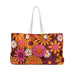 70s Hippie Flower Weekender Tote Bag