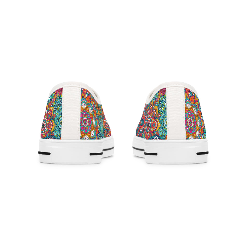 Beautiful Reds and Teals Mandalas Shoes