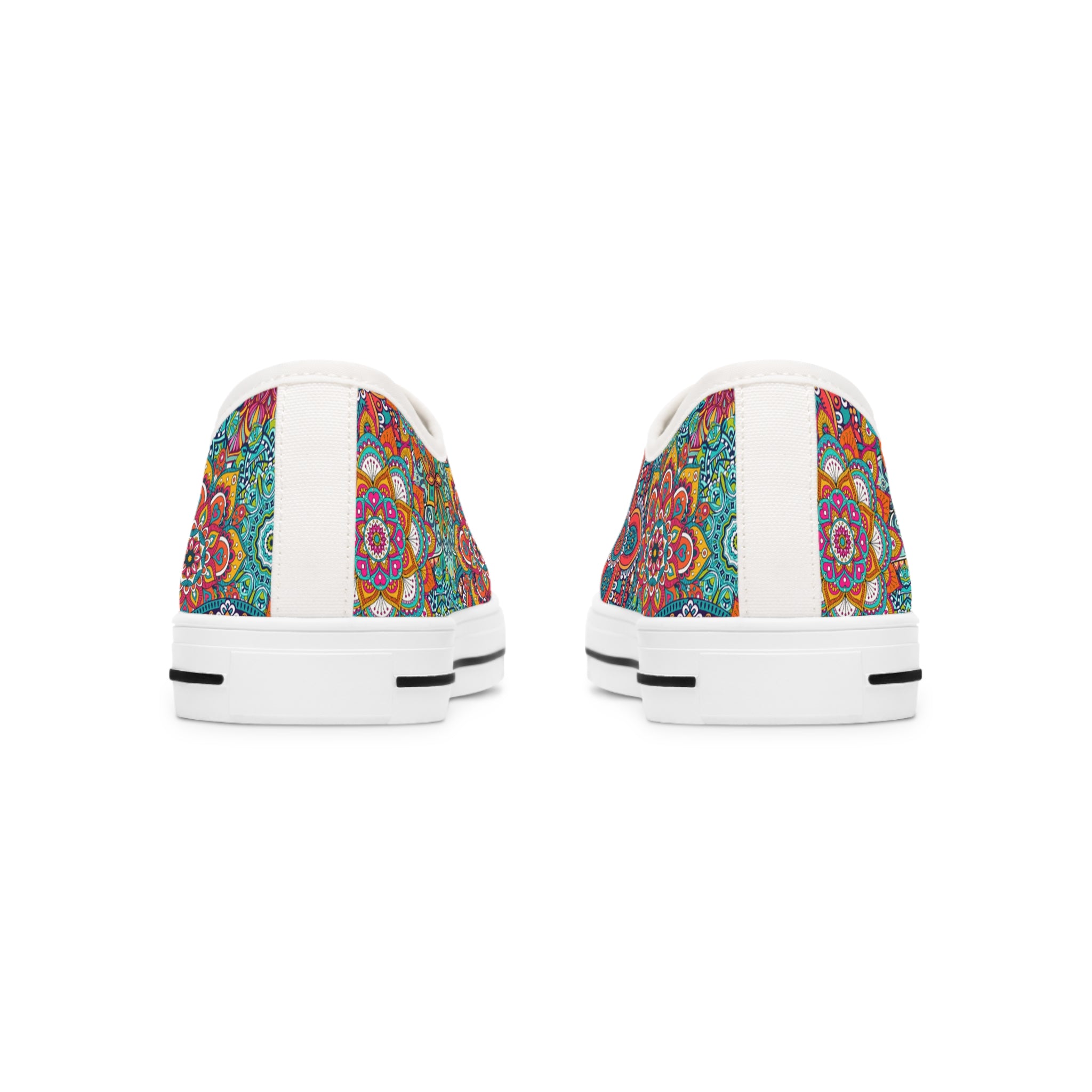 Beautiful Reds and Teals Mandalas Shoes