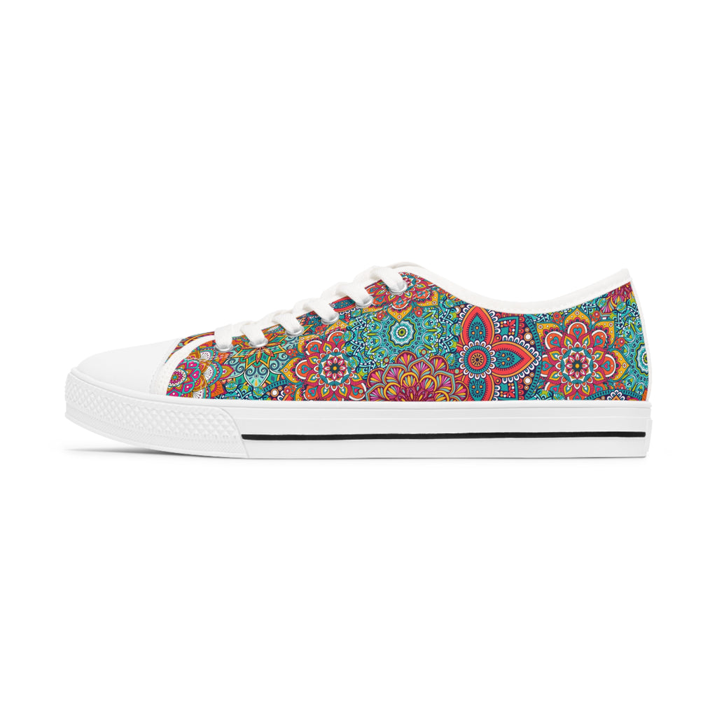 Beautiful Reds and Teals Mandalas Shoes