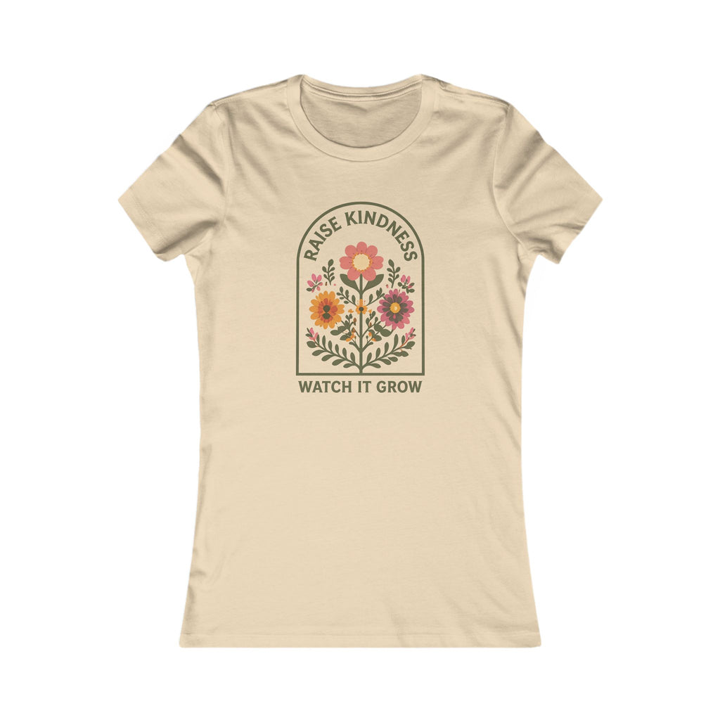 Women's Tee — "Raise Kindness, Watch It Grow" Floral Graphic Shirt
