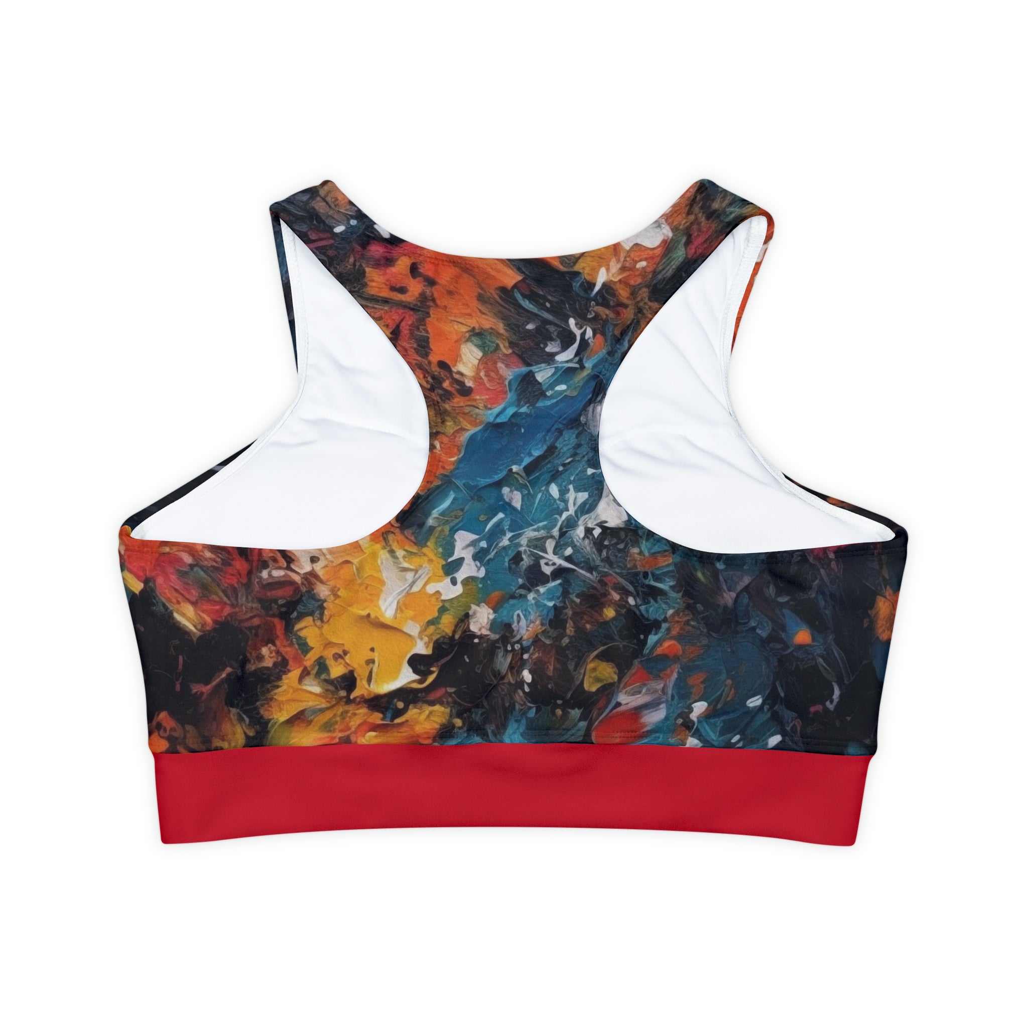 Colorful Canvas Fully Lined, Padded Sports Bra
