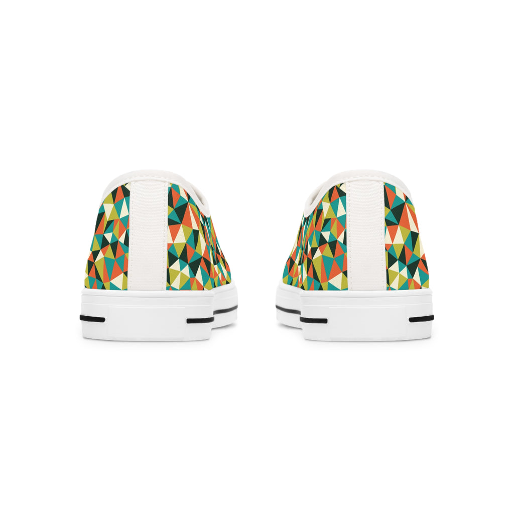 Stained Glass Mosaic Women's Low Top Sneakers Shoes