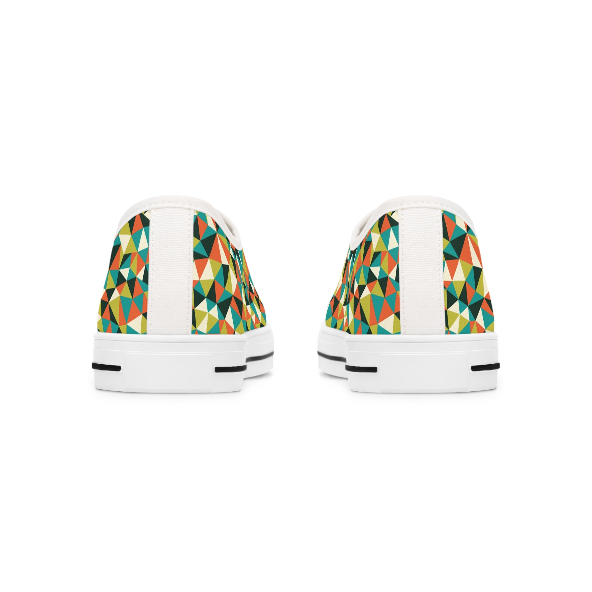 Stained Glass Mosaic Women's Low Top Sneakers Shoes