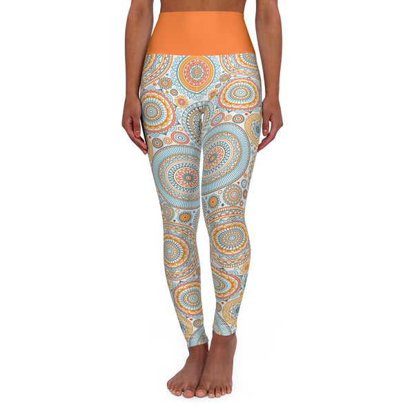 Spirograph Inspired High Waisted Yoga Leggings