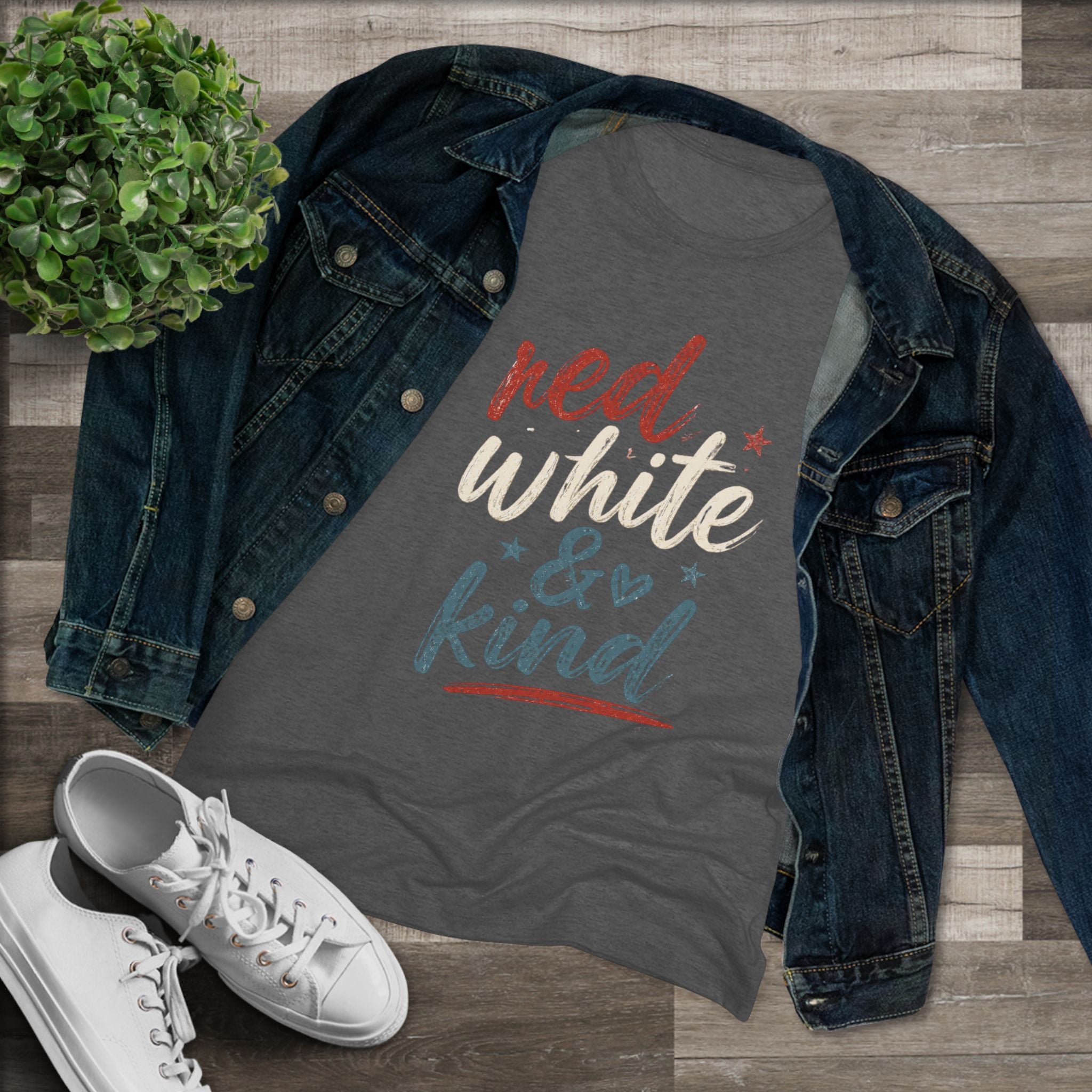 Red White & Kind Women’s Vintage Tee — Patriotic 4th of July Shirt