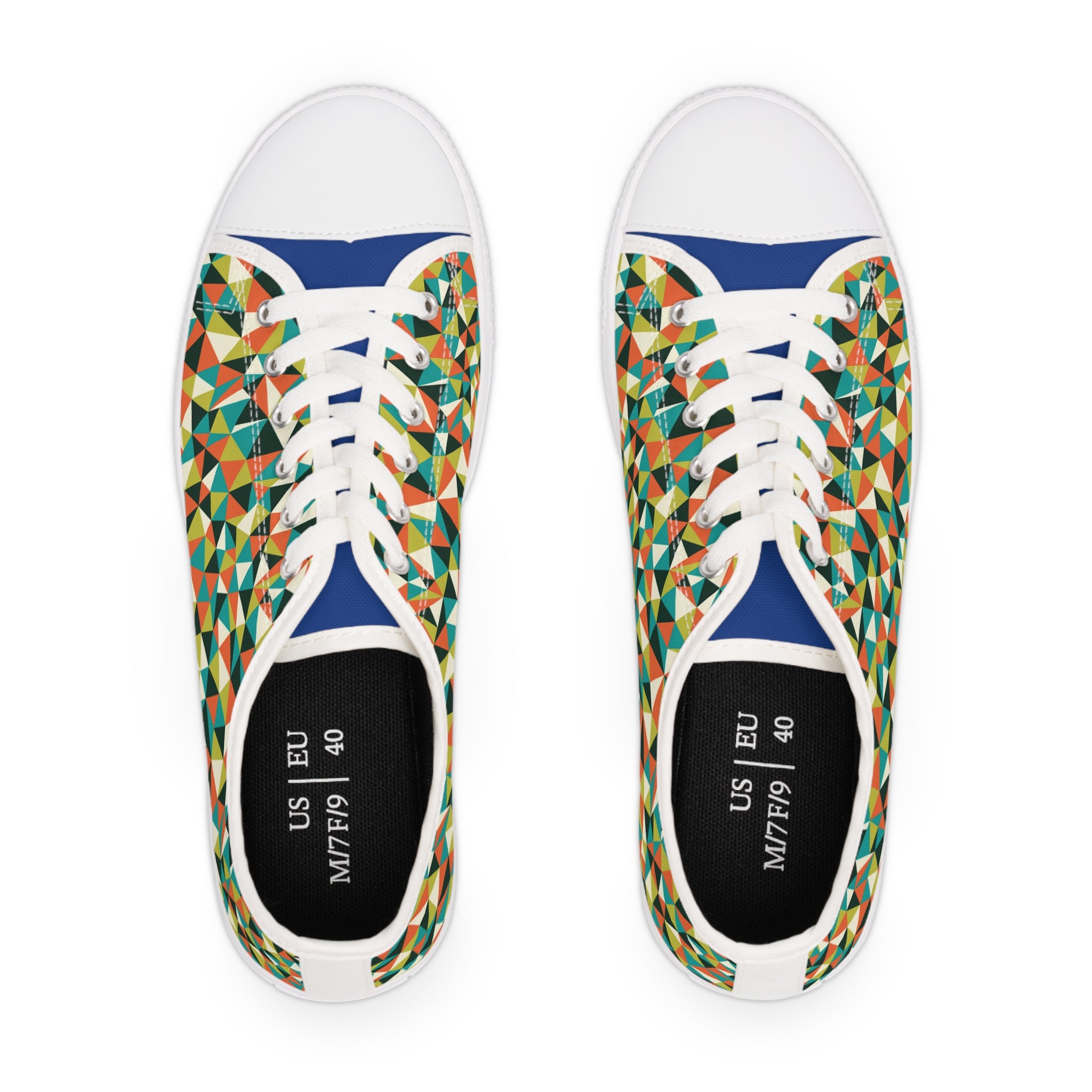 Stained Glass Mosaic Women's Low Top Sneakers Shoes