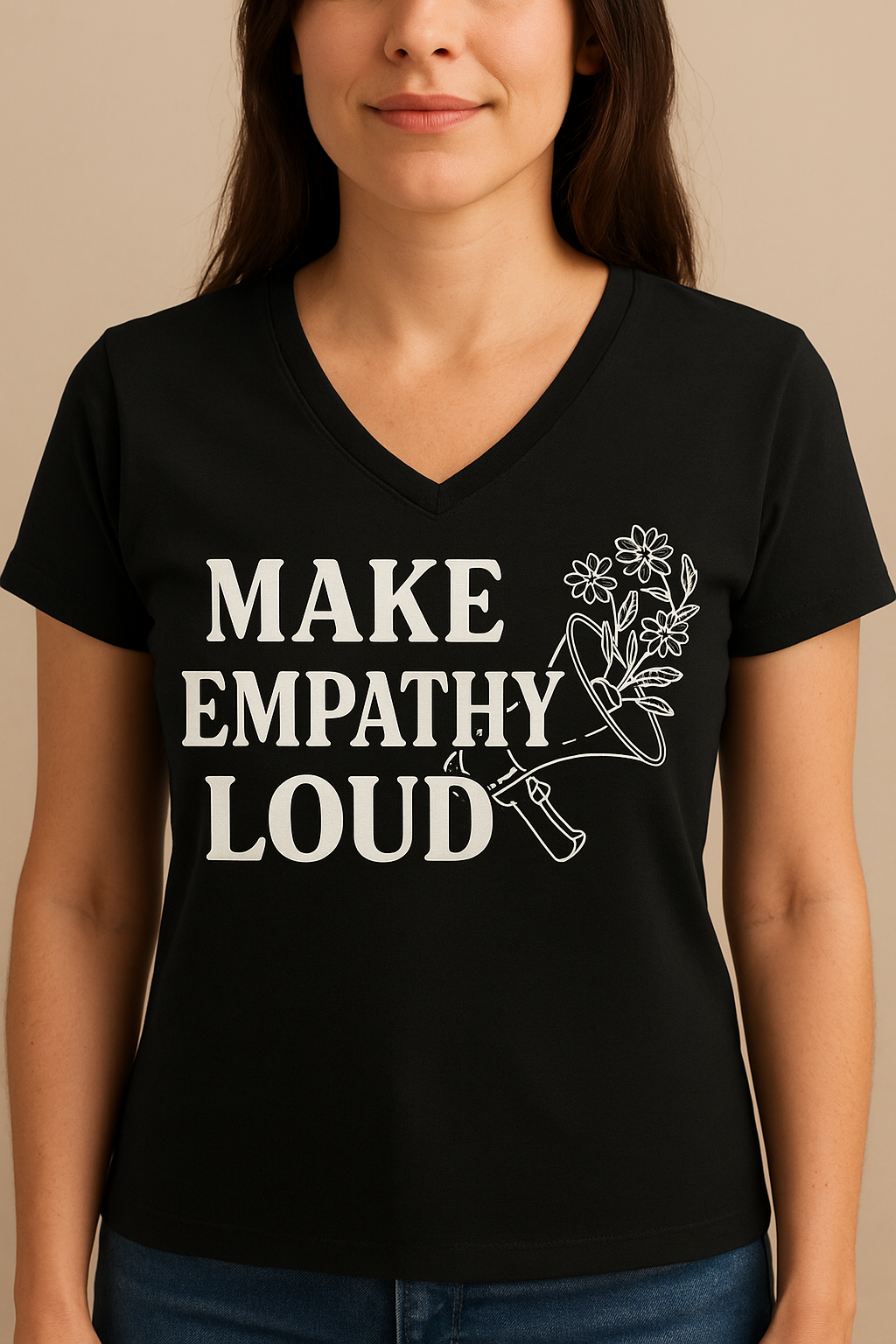 Make Empathy Loud V-Neck T-Shirt