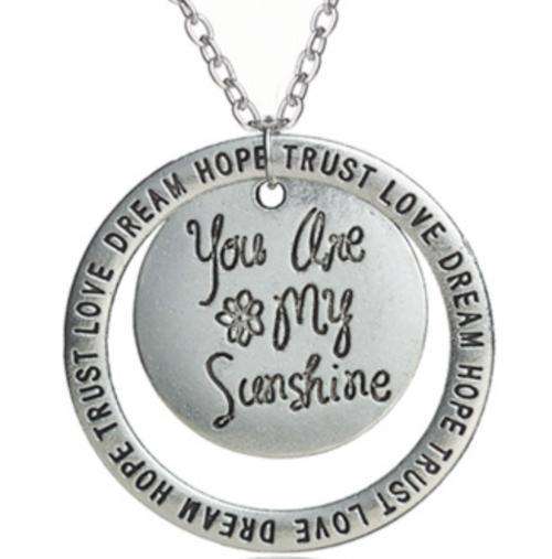You are My Sunshine Inspirational Necklace
