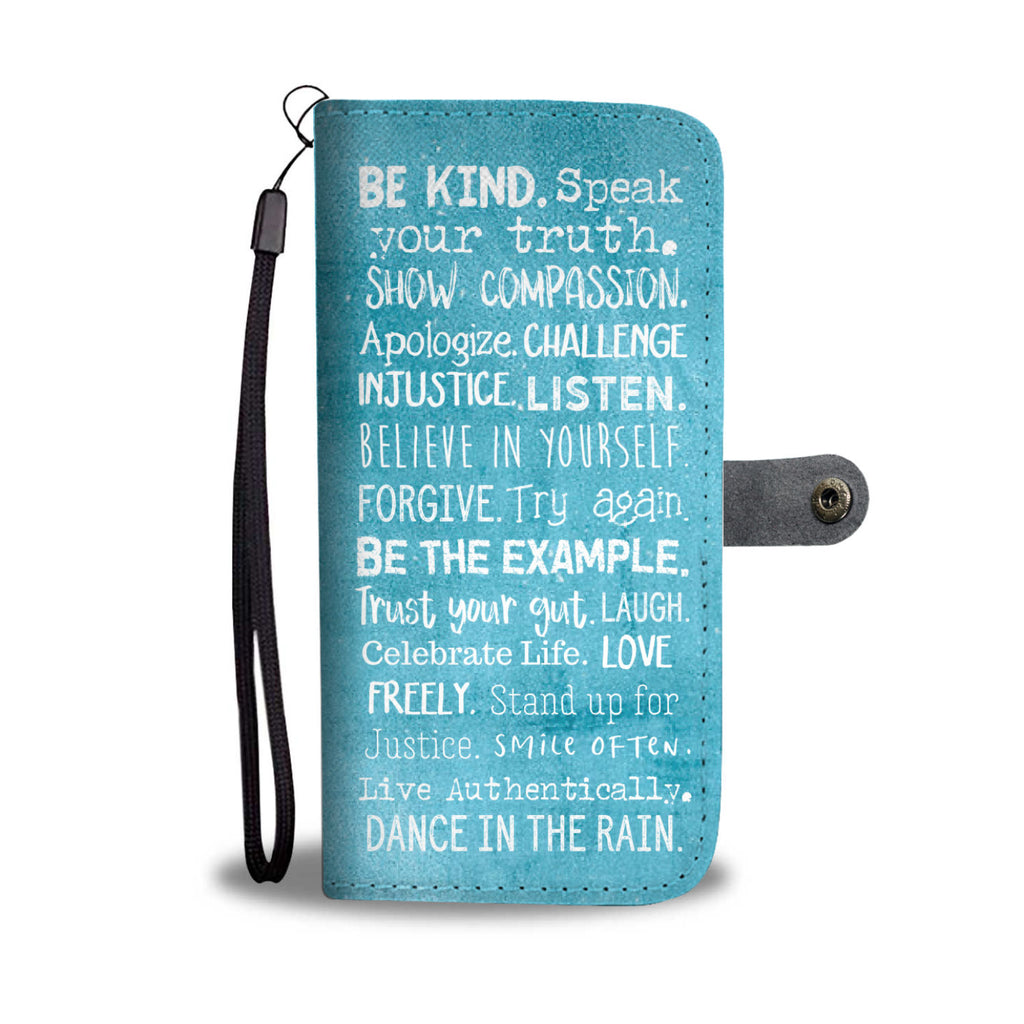 Women's Teal Motivational Wallet and Phone Case