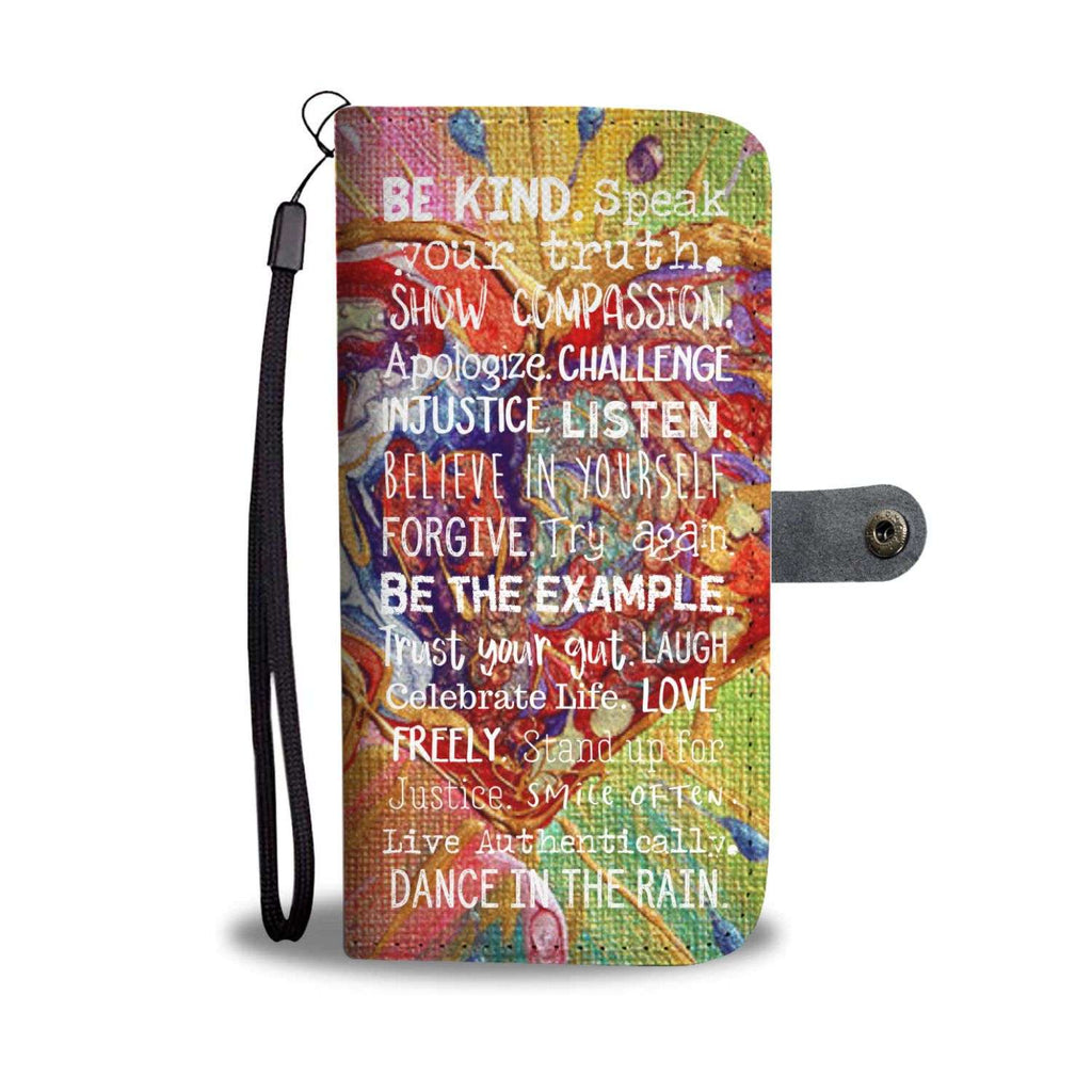 Women's Abstract Hearts Motivational Wallet and Phone Case