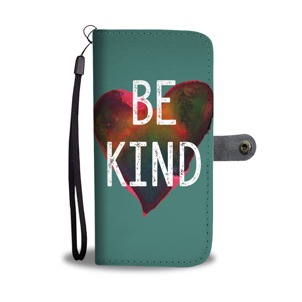 Teal Be Kind Wallet and Phone Case