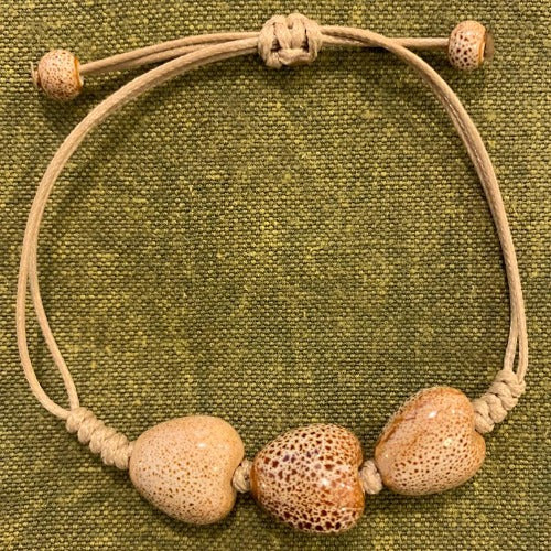 The Boho Handmade Ceramic Heart Bracelets