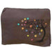 Earthy Brown Embroidered Tree Of Life  Messenger Bag