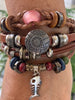 Bohemian Brown Rope Bracelet with Fish Charm and Beads