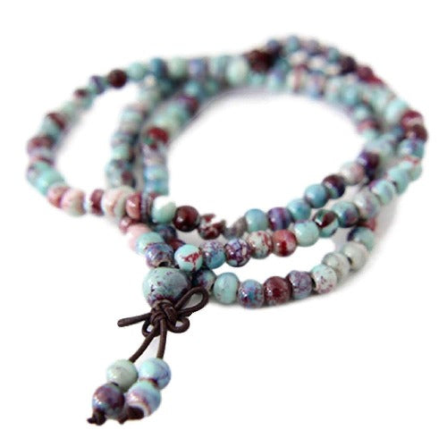 Buddhist Mala Prayer 108 Bead Meditation Necklace