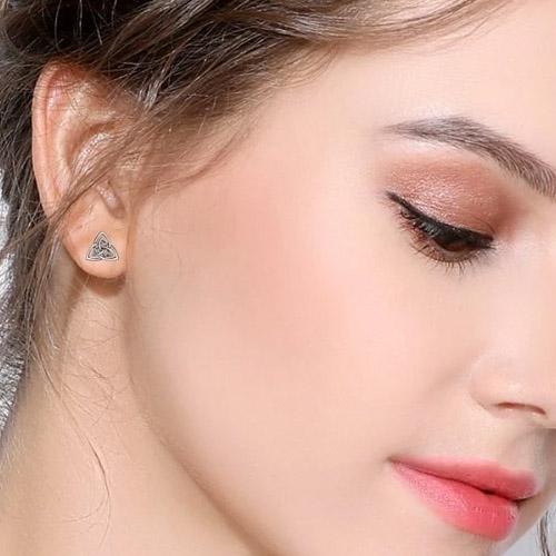 Triquetra Stud Earrings | Sterling Silver | Celtic Knot