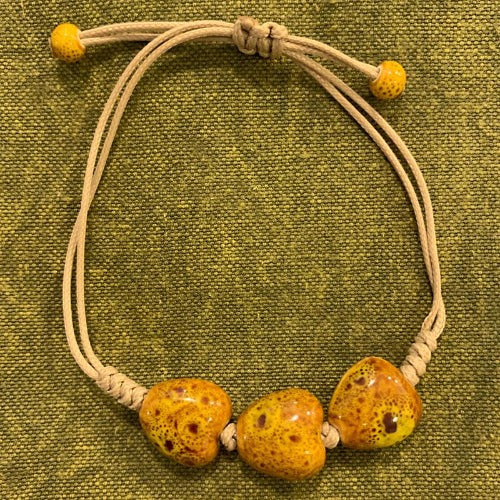 The Boho Handmade Ceramic Heart Bracelets - Adjustable